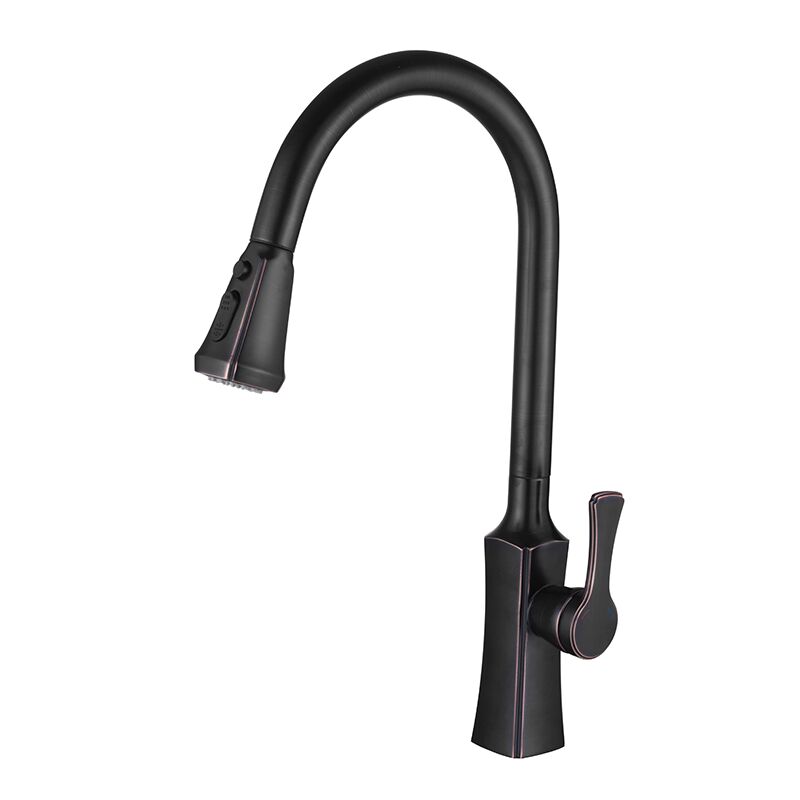 Faucet manufacturer wholesale 360 degree 304 stainless steel can be pulled out faucet hand faucet universal rotating telescopic black kitchen faucet (7) Faucet manufacturer wholesale 360 degree 304 stainless steel can be pulled out faucet hand faucet universal rotating telescopic black kitchen faucet (7)