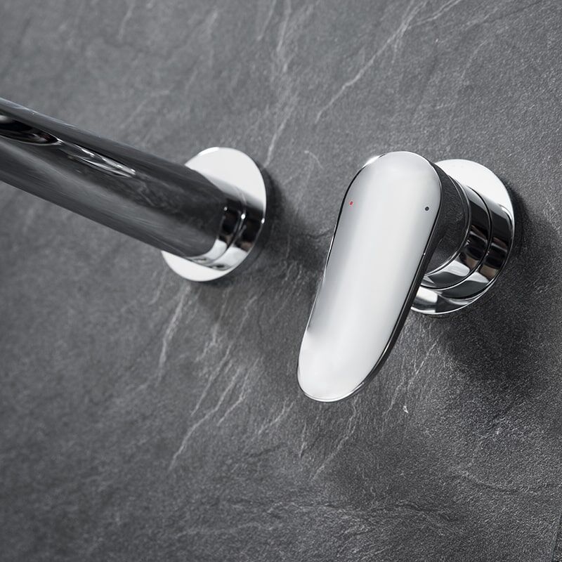 Luxury Brass Wall Mounted Basin Tap Matte Waterfall Concealed Basin Mixer Faucet-10