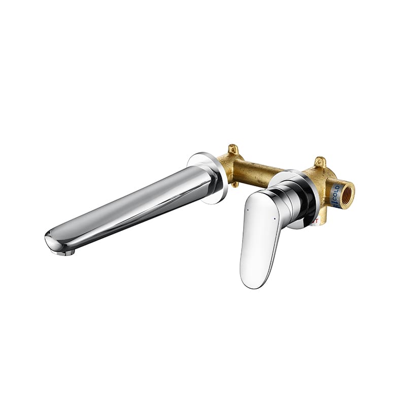Luxury Brass Wall Mounted Basin Tap Matte Waterfall Concealed Basin Mixer Faucet-2