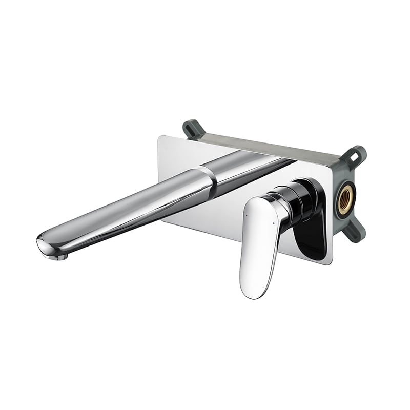 Luxury Brass Wall Mounted Basin Tap Matte Waterfall Concealed Basin Mixer Faucet-5