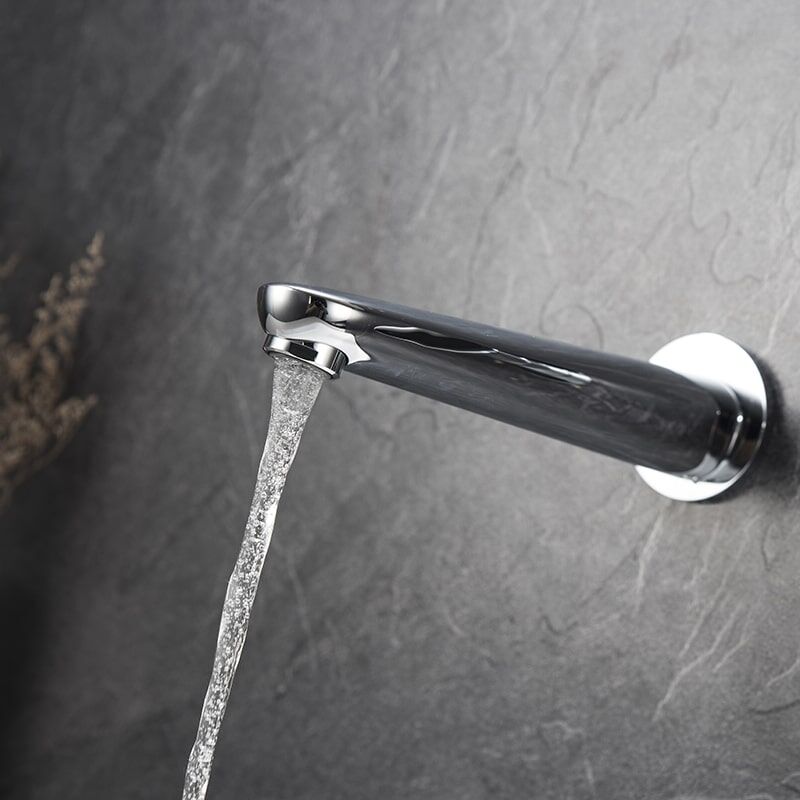 Luxury Brass Wall Mounted Basin Tap Matte Waterfall Concealed Basin Mixer Faucet-7