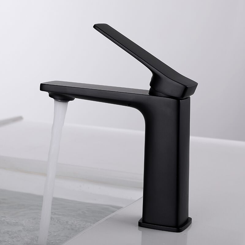 Matte Black Brass Body Basin Faucet Single Hole Hot and Cold water vanity basin mixer Bathroom Faucet Tap (1) Matte Black Brass Body Basin Faucet Single Hole Hot and Cold water vanity basin mixer Bathroom Faucet Tap (1)