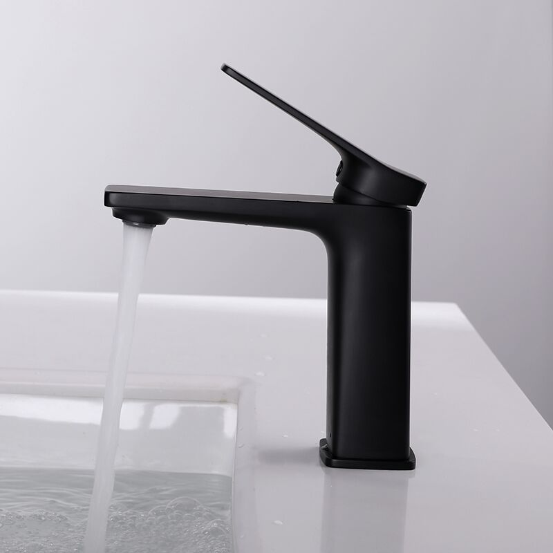 Matte Black Brass Body Basin Faucet Single Hole water vanity basin mixer Bathroom Faucet Matte Black Brass Body Basin Faucet Single Hole water vanity basin mixer Bathroom Faucet