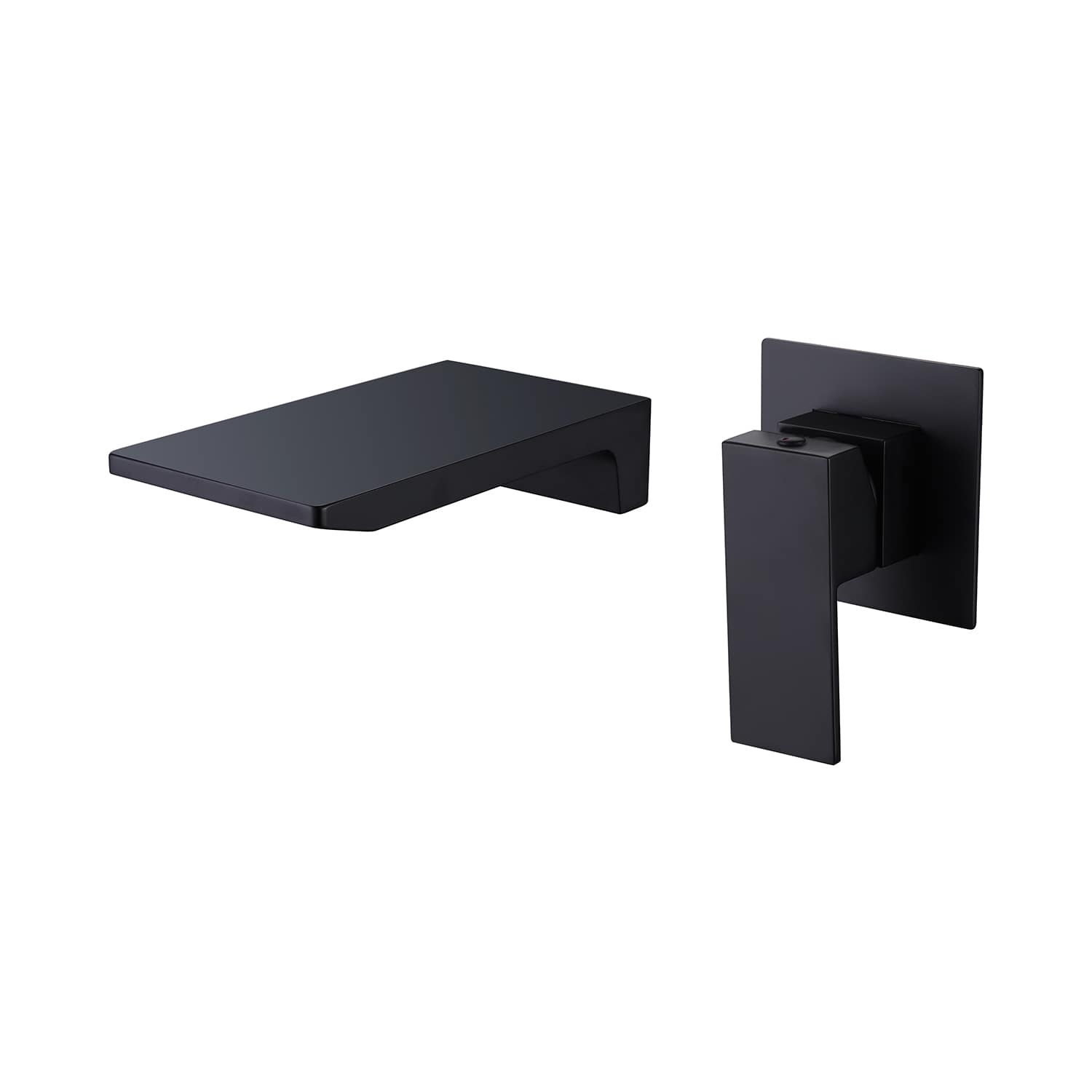 Modern Design Black Waterfall Wall Mounted Bathroom Hand Wash Basin Faucet Mixer Tap-2