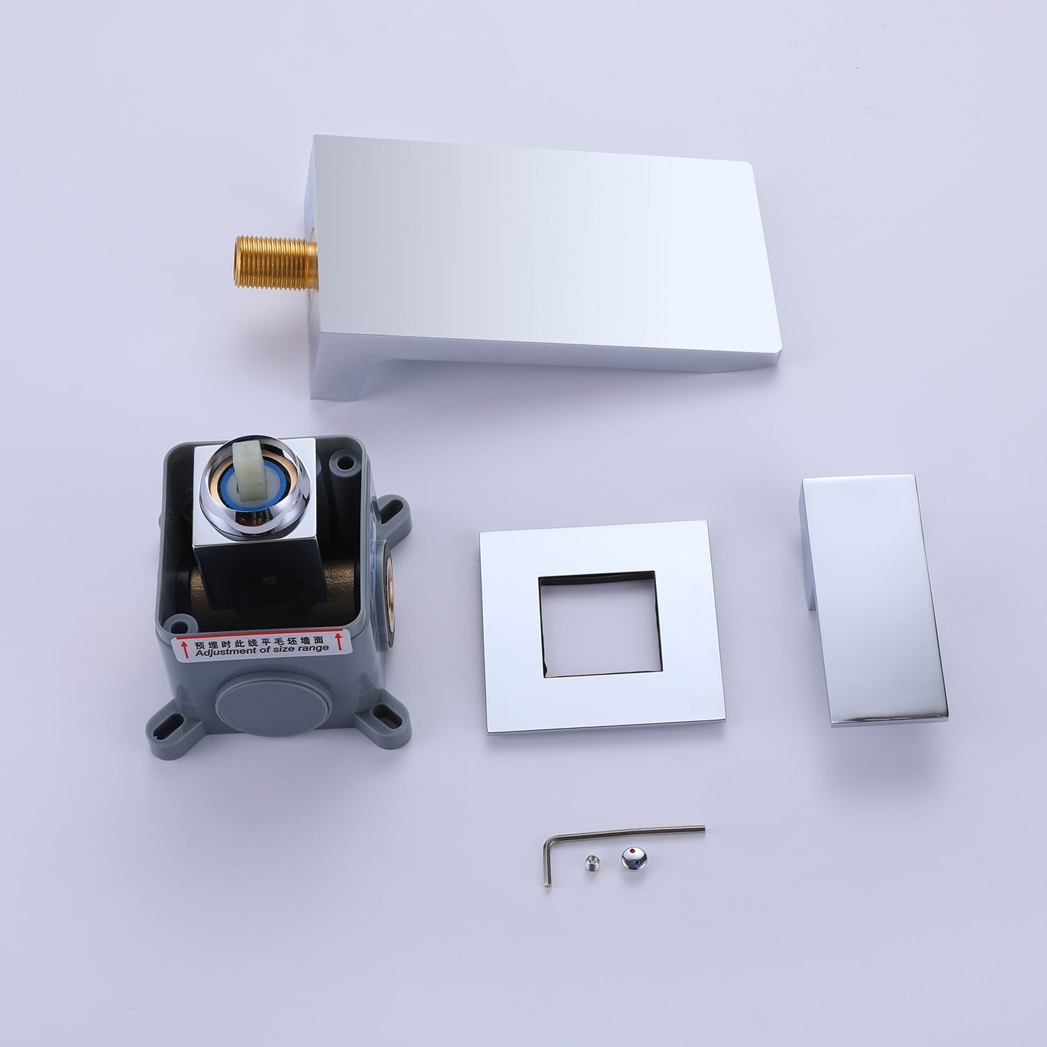 Modern Design Chrome Waterfall Wall Mounted Bathroom Hand Wash Basin Faucet-1