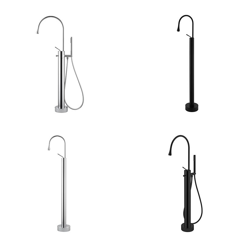 Popular Floor Mounted Luxury Brass Bath Mixer Tap Single Lever Freestanding Bathtub Faucet Free Standing Bath Faucet (4)