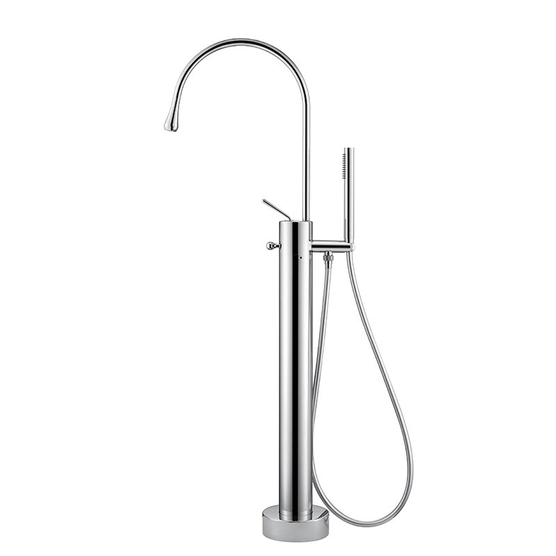 Popular Floor Mounted Luxury Brass Bath Mixer Tap Single Lever Freestanding Bathtub Faucet Free Standing Bath Faucet (9)