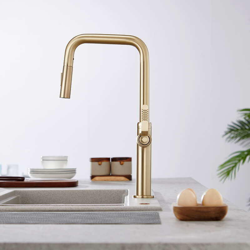 Single Handle Design Kitchen Sink Taps Faucet Pull Out Kitchen Faucets Gold With Pull Down Sprayer (3) Single Handle Design Kitchen Sink Taps Faucet Pull Out Kitchen Faucets Gold With Pull Down Sprayer (3)